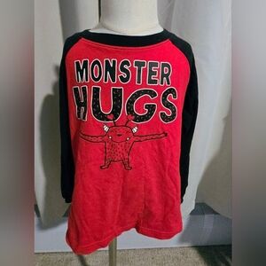 Carter's Red and Black Monster Hugs Tee